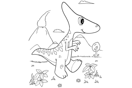 Coloriage Dinosaure 51 – 10doigts.fr